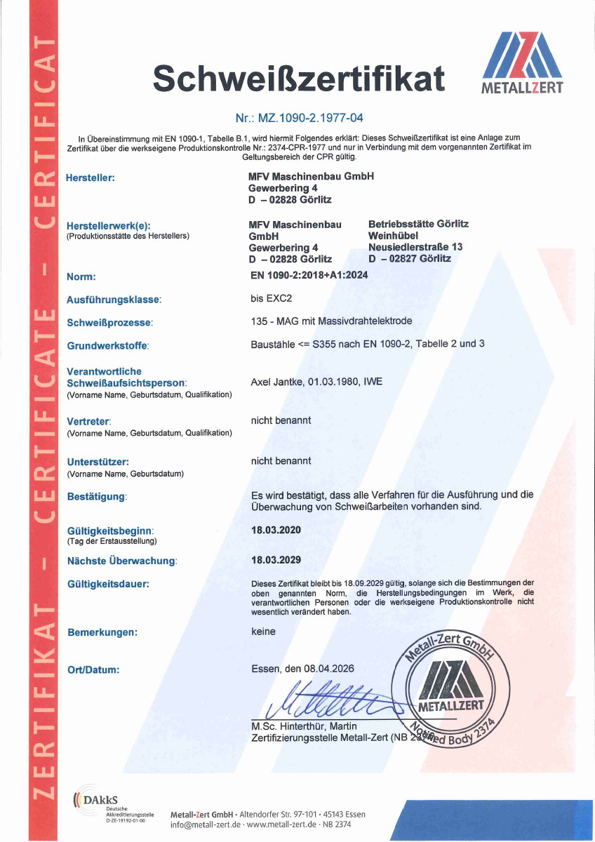 Schweißzertifikat (PDF)